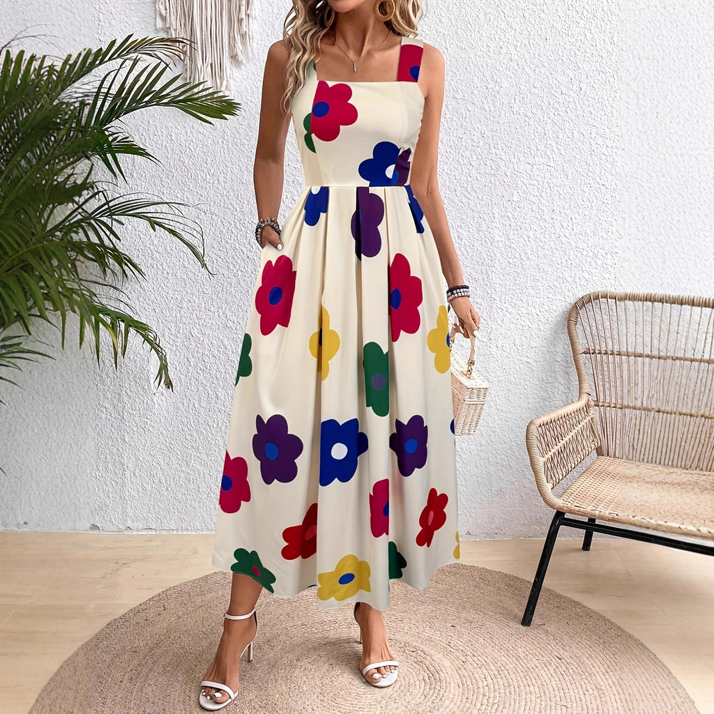 Lady's Flower Printed Dress