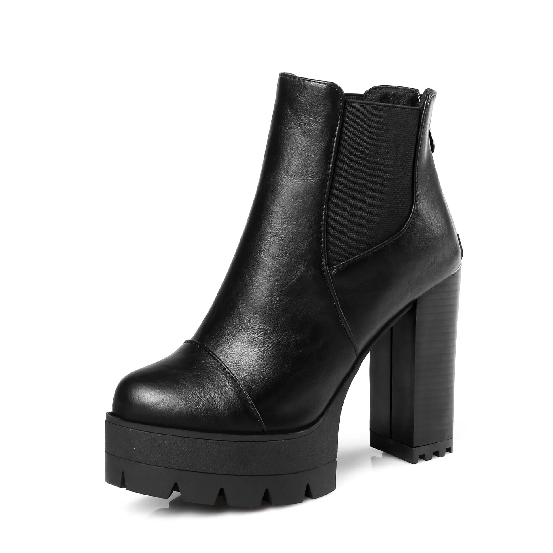 Autumn botas Custom Roma Boots Women High Heel Platform Shoes Woman Round Toe Ankle Boots Thick Heels Winter Women WSH3679