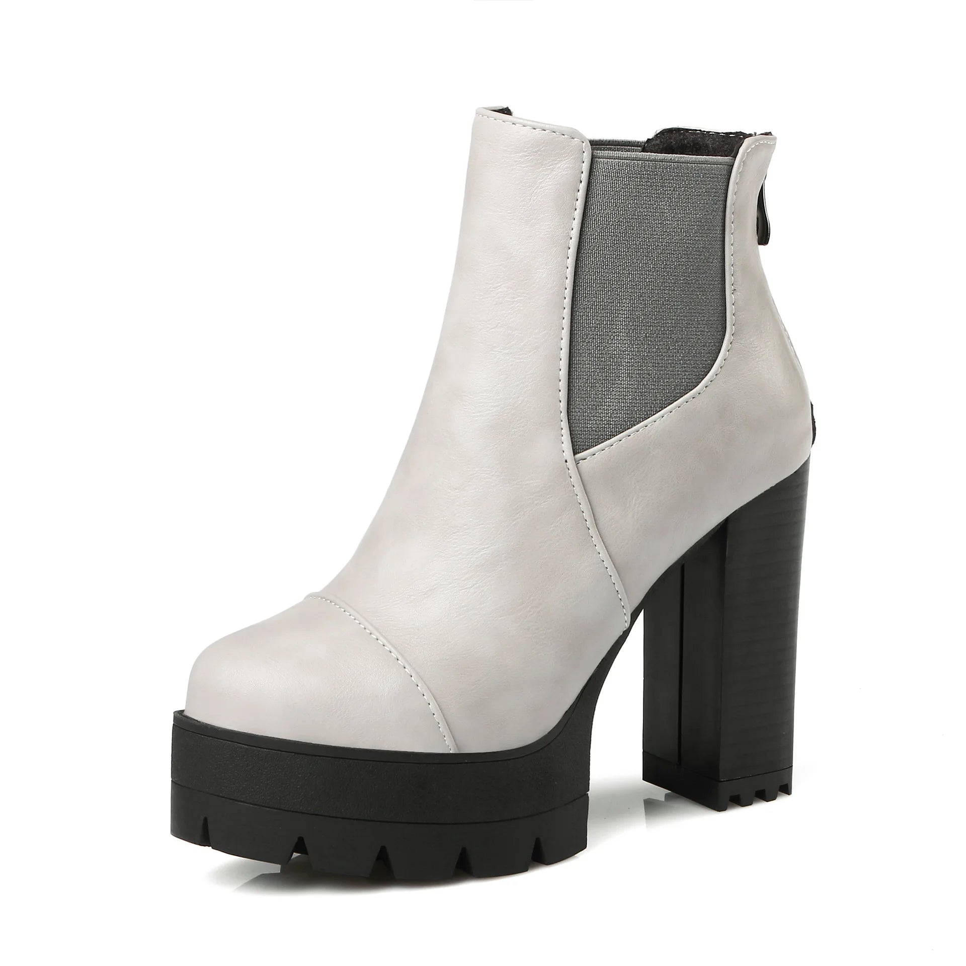 Autumn botas Custom Roma Boots Women High Heel Platform Shoes Woman Round Toe Ankle Boots Thick Heels Winter Women WSH3679