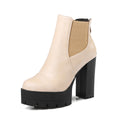 Autumn botas Custom Roma Boots Women High Heel Platform Shoes Woman Round Toe Ankle Boots Thick Heels Winter Women WSH3679