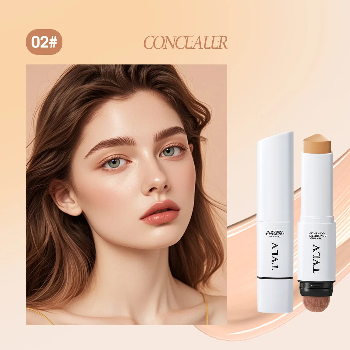 TVLV Concealer Stick Covers Spots Acne Dark Circles Long Lasting Smooth Non-Caking Face Makeup