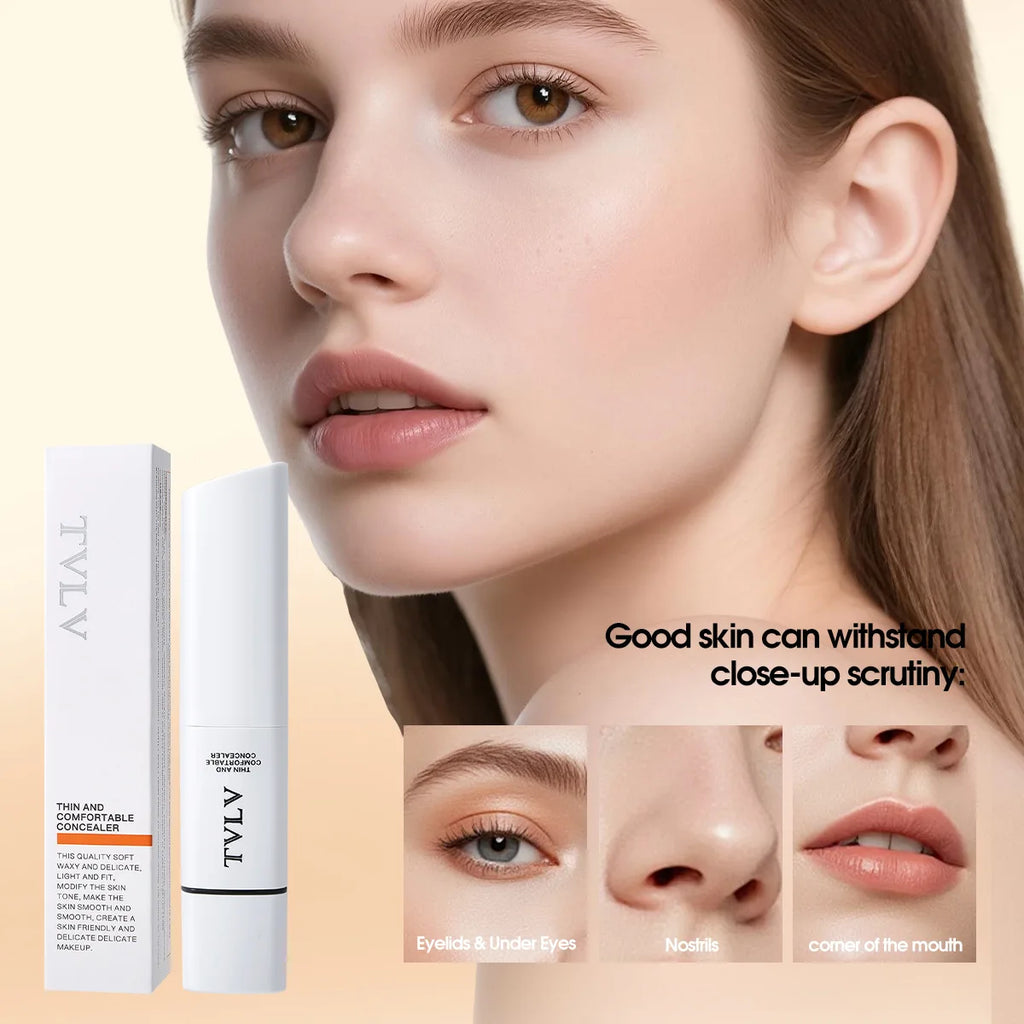 TVLV Concealer Stick Covers Spots Acne Dark Circles Long Lasting Smooth Non-Caking Face Makeup