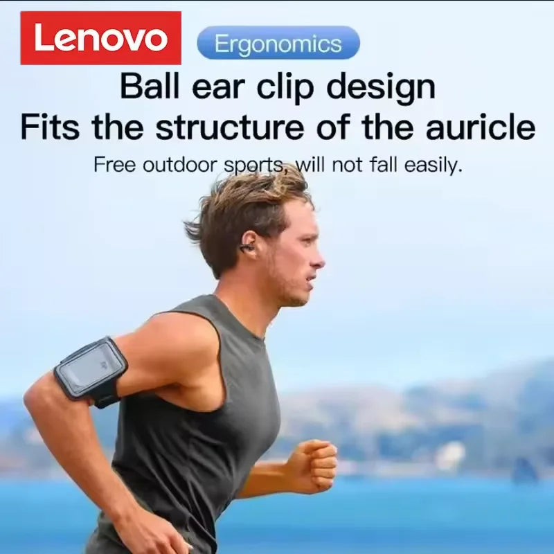 New Lenovo T75 Sound Quality Bone Conduction Wireless Bluetooth Headphones Sports Earphones 9D HiFi sound Touch control
