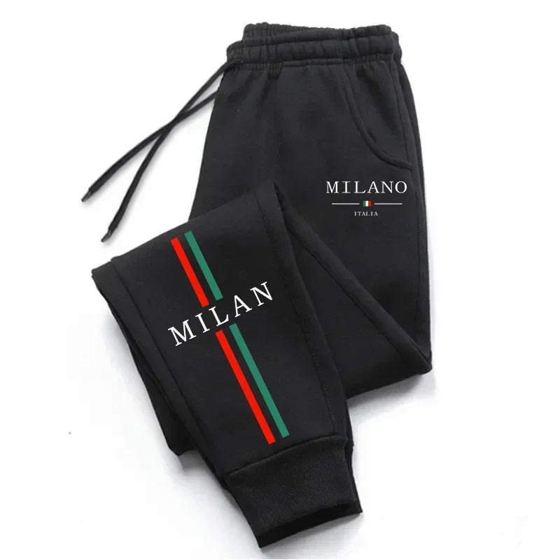 2025 Hot Sale Milan City Printed Jogger Pants Men Women Autumn Winter Casual High Quality Outdoor Running Sports Sweatpants