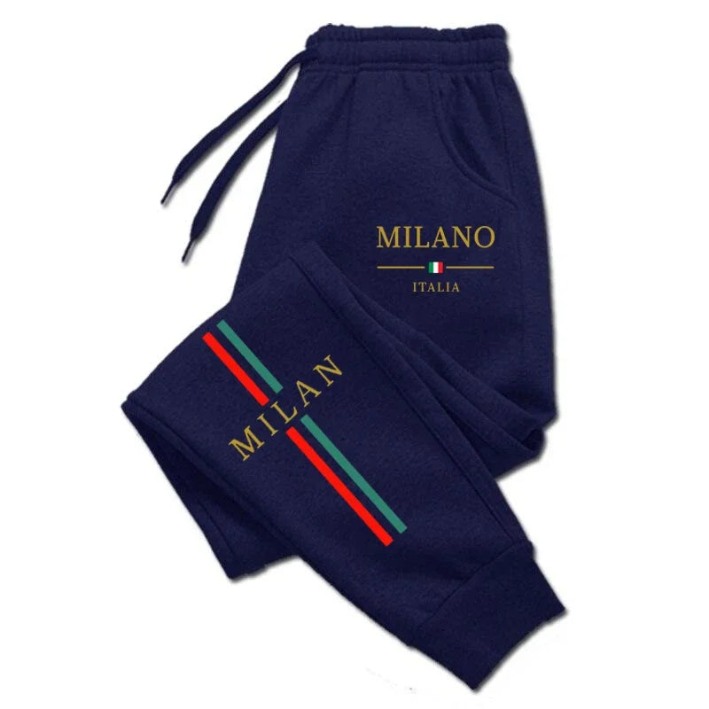 2025 Hot Sale Milan City Printed Jogger Pants Men Women Autumn Winter Casual High Quality Outdoor Running Sports Sweatpants