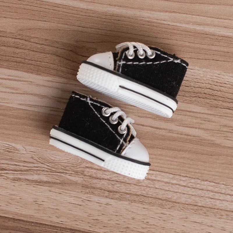 Obitsu 11 Fashion Canvas Shoes Ob11 Doll Accessories Mini Toy Sneaker Shoes With Shoelaces For 1/12 Bjd Doll, Ymy, Gsc Dod Dolls