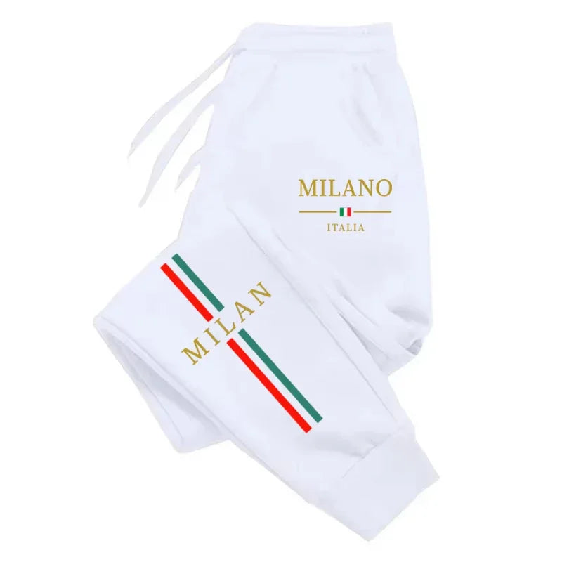2025 Hot Sale Milan City Printed Jogger Pants Men Women Autumn Winter Casual High Quality Outdoor Running Sports Sweatpants