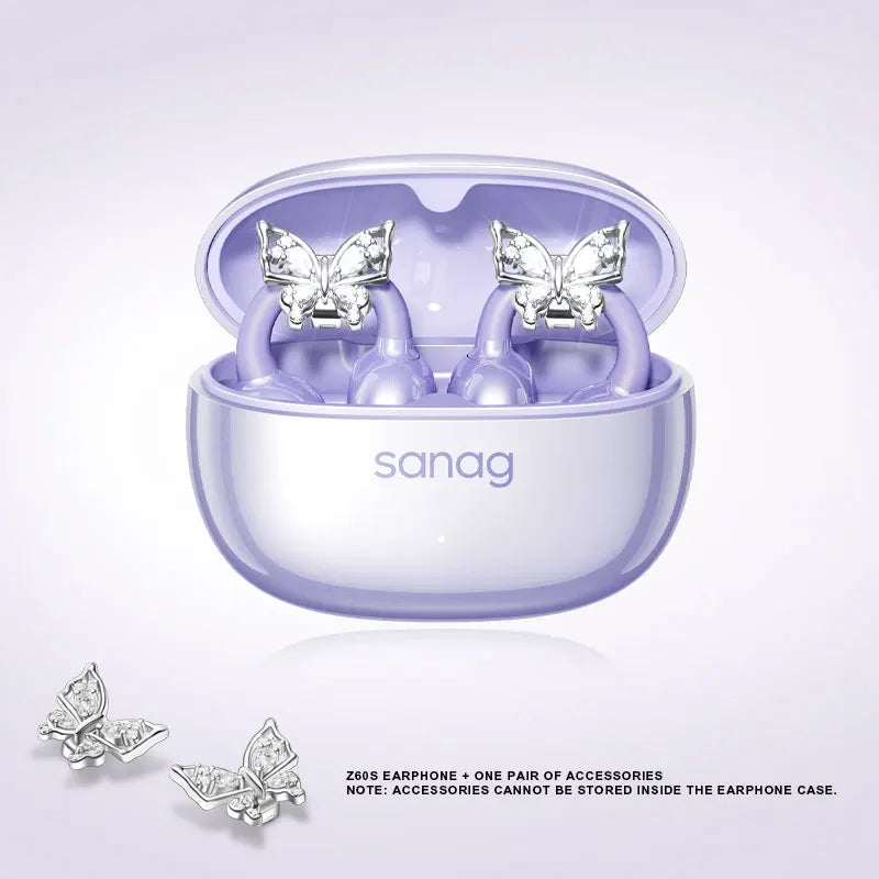 Sanag Z60S Ear Clip on OWS Earphones HiFi Sound Open Ear Earbud Audífonos Bluetooth Wireless Headphones Flash-sale Headsed