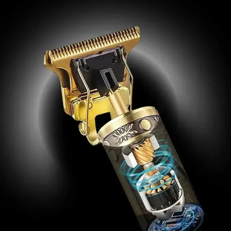 Vintage T9 Electric Cordless Hair Cutting Machine Professional Hair Barber Trimmer For Men Clipper Shaver Beard Lighter