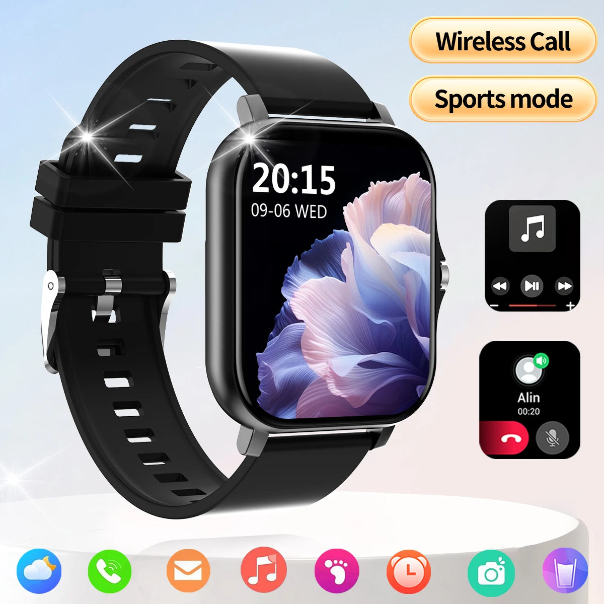 HOT 2025 Smart watch, multi-sport mode, message reminder, multiple APP reminders, suitable for men and women