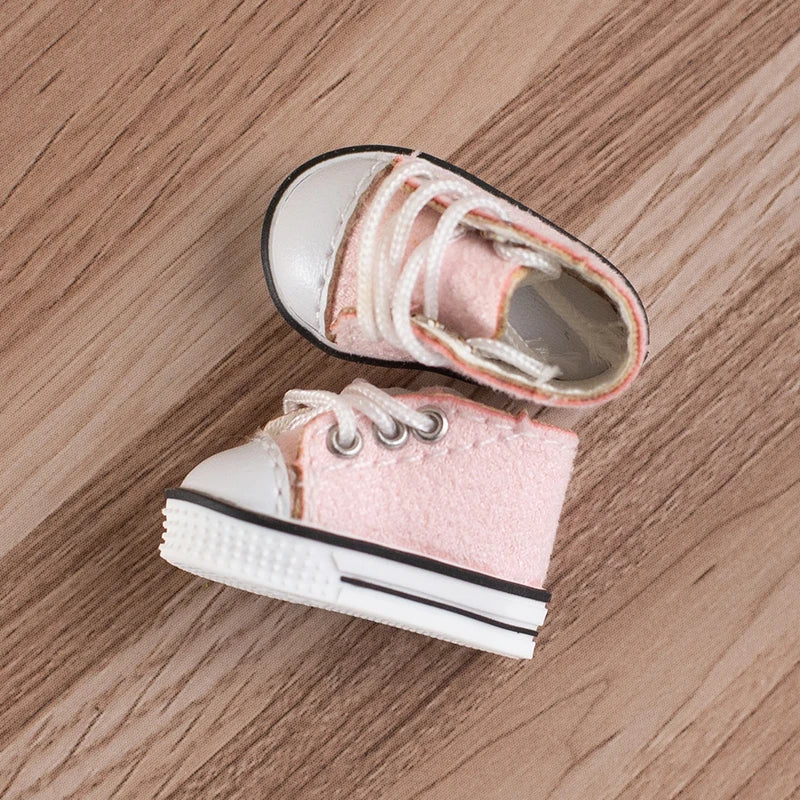 Obitsu 11 Fashion Canvas Shoes Ob11 Doll Accessories Mini Toy Sneaker Shoes With Shoelaces For 1/12 Bjd Doll, Ymy, Gsc Dod Dolls