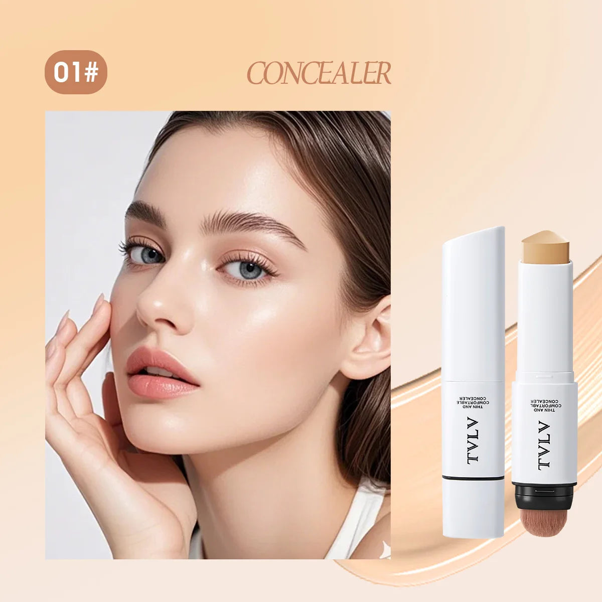 TVLV Concealer Stick Covers Spots Acne Dark Circles Long Lasting Smooth Non-Caking Face Makeup