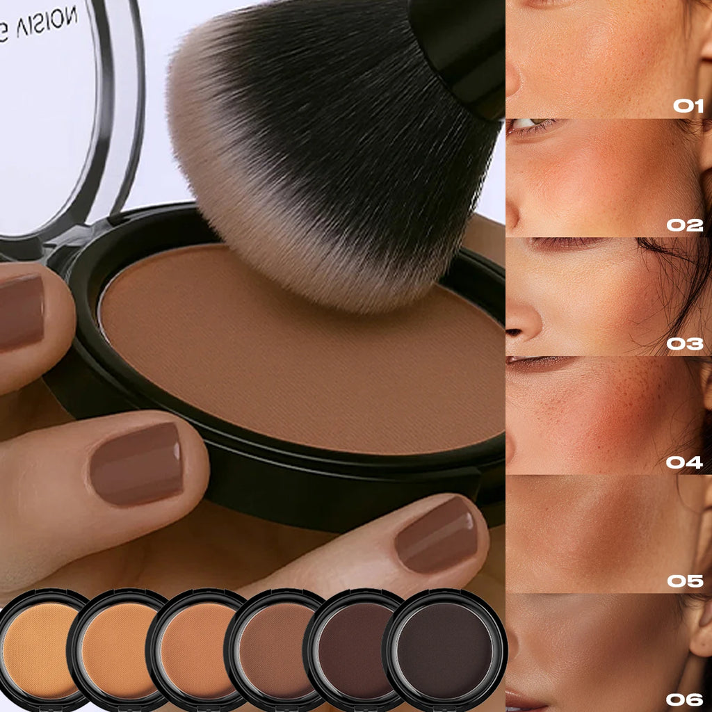 Silky Matte Bronzer Setting Makeup Contour Powder Long lasting 3D Face Shaping Concealer Deep Contouring Nose Shadow Palette