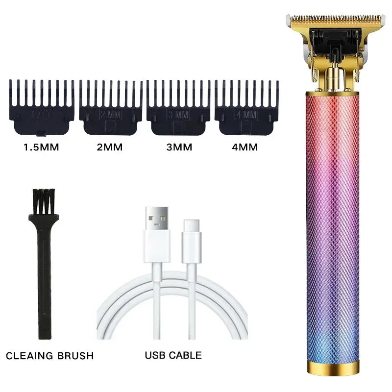 Vintage T9 Electric Cordless Hair Cutting Machine Professional Hair Barber Trimmer For Men Clipper Shaver Beard Lighter