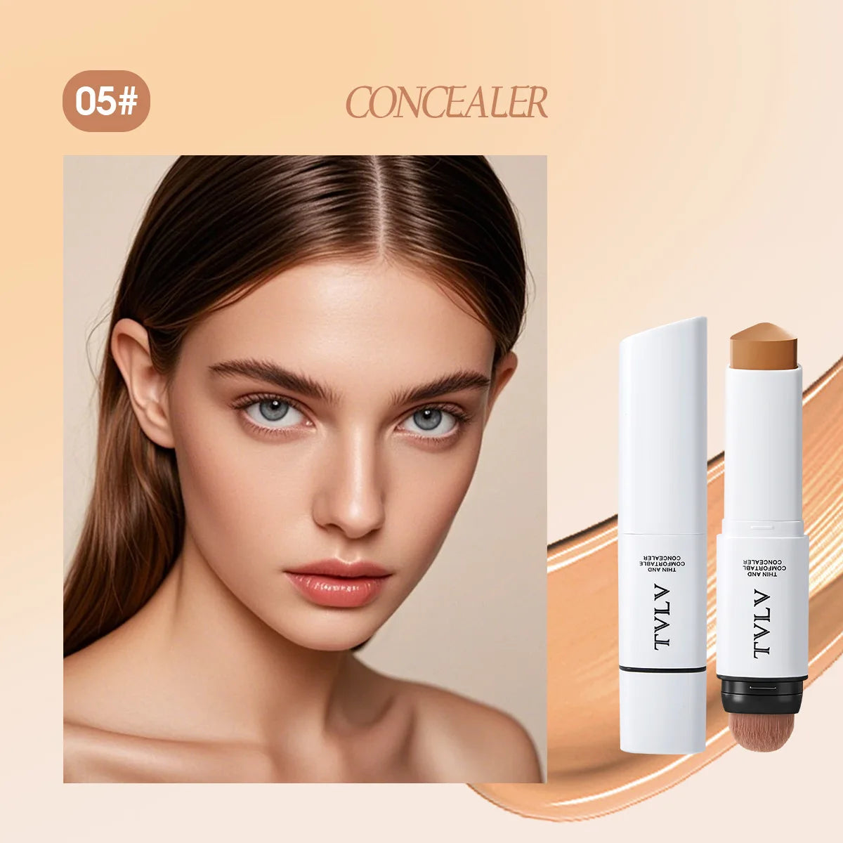 TVLV Concealer Stick Covers Spots Acne Dark Circles Long Lasting Smooth Non-Caking Face Makeup