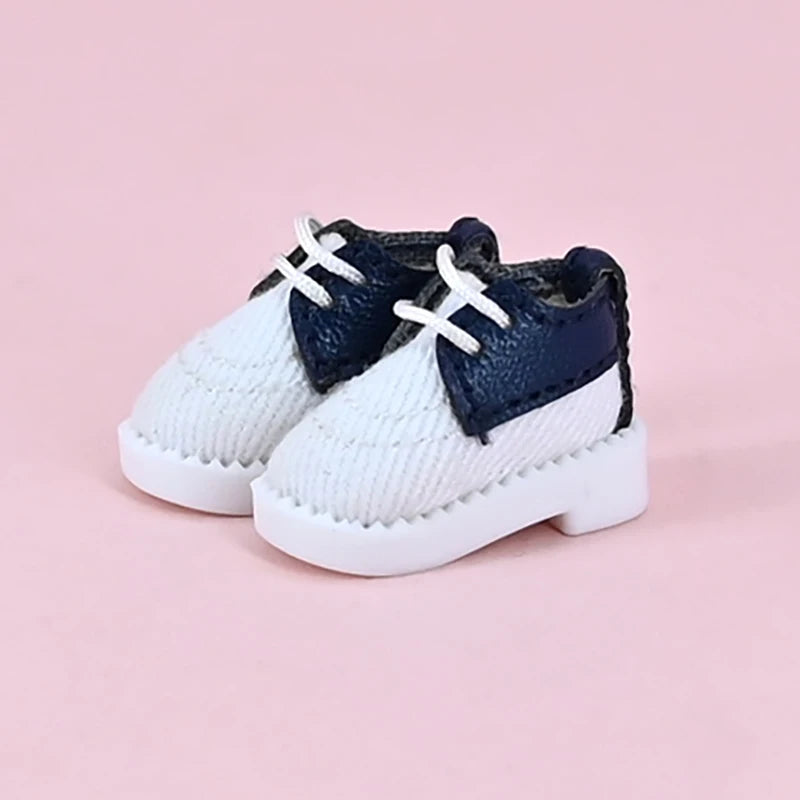 Obitsu 11 Fashion Canvas Shoes Ob11 Doll Accessories Mini Toy Sneaker Shoes With Shoelaces For 1/12 Bjd Doll, Ymy, Gsc Dod Dolls