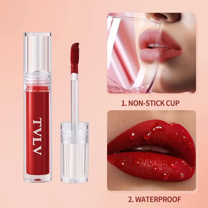 8PCS Non-Stick Cup Liquid Lipstick Set Waterproof Long Lasting Velvet Matte Lip Gloss High Pigment Lip Tint Cosmetics Makeup Kit