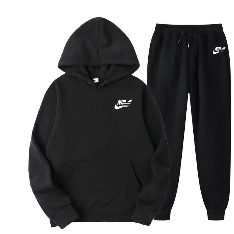 2025 Spring Autumn Men Casual Two Piece Sets Sweatshirts Men Women Street Los Fashion Printed Sports Suit