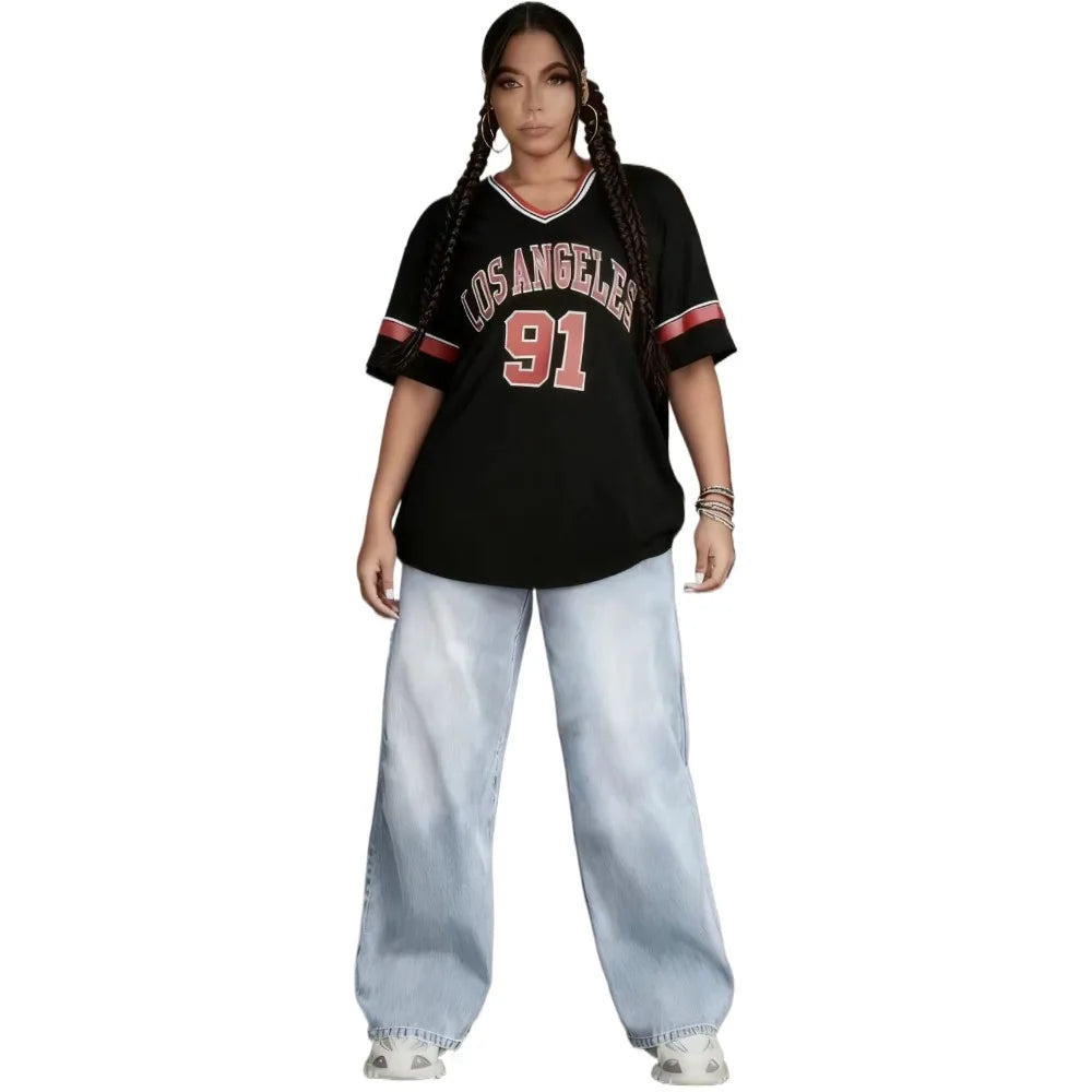 Autumn and Winter Women's High-waisted Jeans Retro Denim Casual Loose Style Y2K Fashionable Comfortable and Trendy Women's Wear