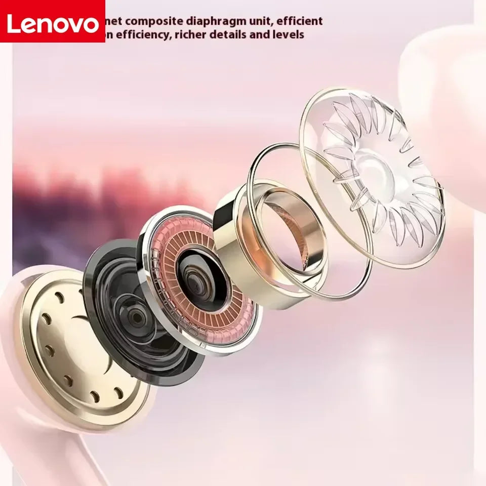 Lenovo Wireless Bluetooth 5.3 Earbuds TWS Hi-Fi High-Quality Sports Earbuds Large Battery Capacity, Extra-Long Standby Time