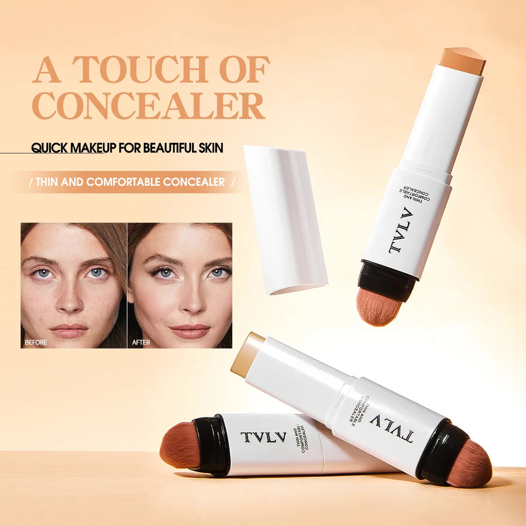 TVLV Concealer Stick Covers Spots Acne Dark Circles Long Lasting Smooth Non-Caking Face Makeup