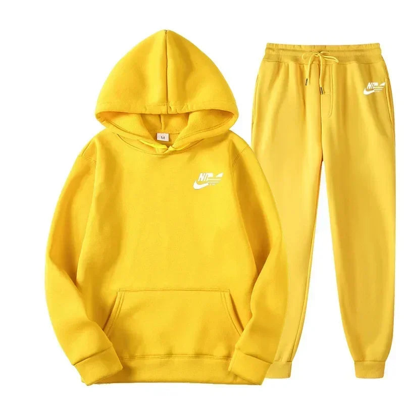 2025 Spring Autumn Men Casual Two Piece Sets Sweatshirts Men Women Street Los Fashion Printed Sports Suit