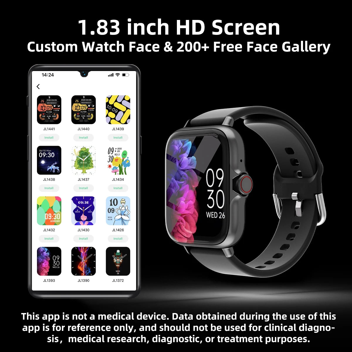 XIAOMI 2026 Waterproof Smart Watch with Message Answer Call Monitoring Sports Pedometer Information Alerts For iPhone Android
