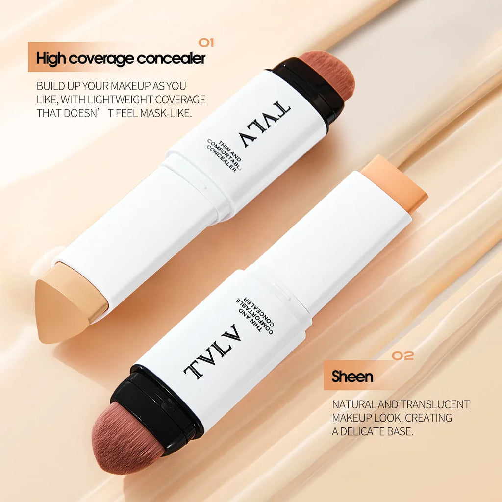 TVLV Concealer Stick Covers Spots Acne Dark Circles Long Lasting Smooth Non-Caking Face Makeup
