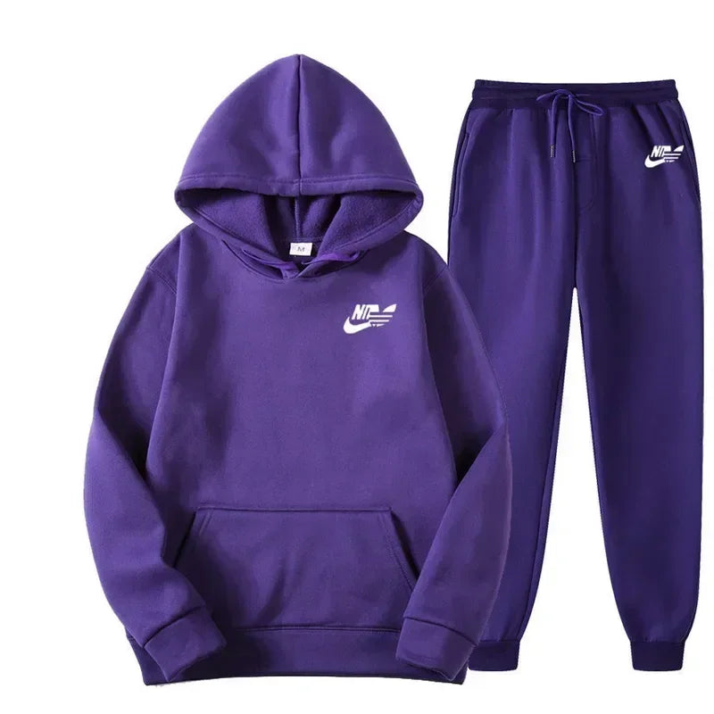 2025 Spring Autumn Men Casual Two Piece Sets Sweatshirts Men Women Street Los Fashion Printed Sports Suit