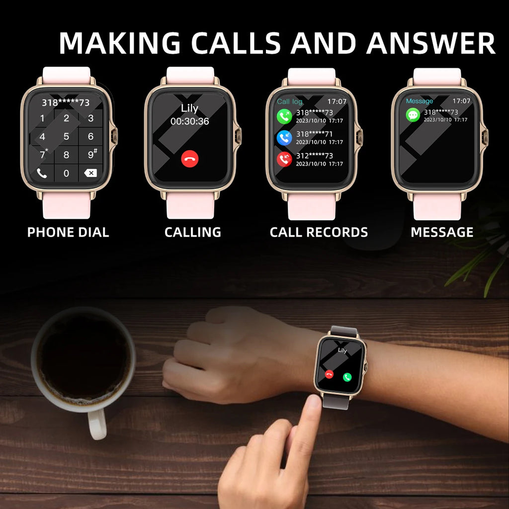 XIAOMI 2026 Waterproof Smart Watch with Message Answer Call Monitoring Sports Pedometer Information Alerts For iPhone Android