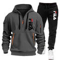 Two sets of 2025 new fashionable men's sportswear, a zippered hooded sweatshirt and sweatpants, for casual fitness and jogging