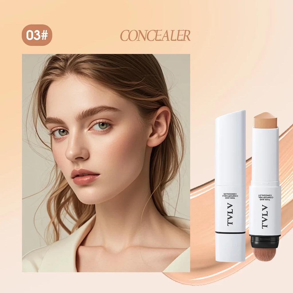 TVLV Concealer Stick Covers Spots Acne Dark Circles Long Lasting Smooth Non-Caking Face Makeup