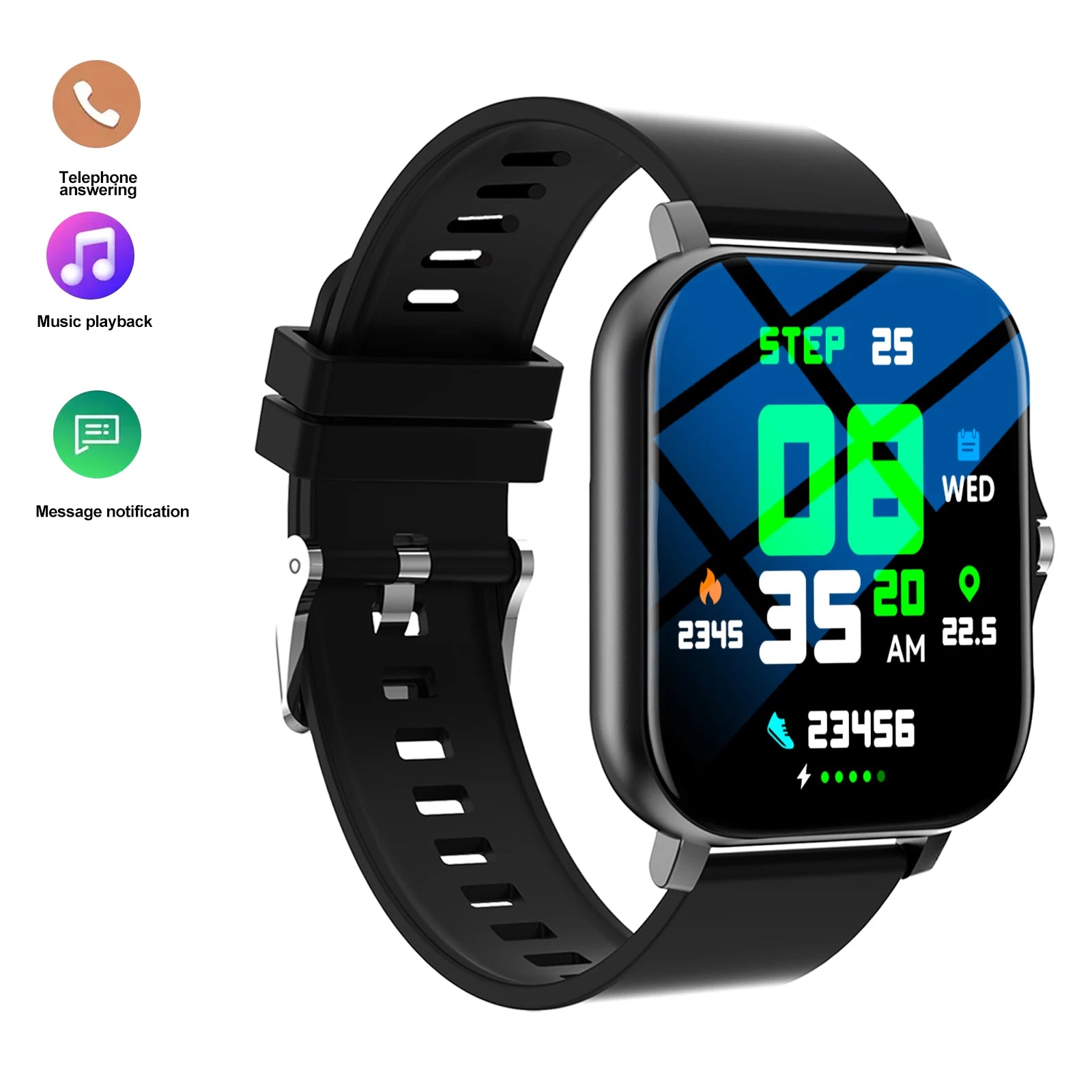 HOT 2025 Smart watch, multi-sport mode, message reminder, multiple APP reminders, suitable for men and women