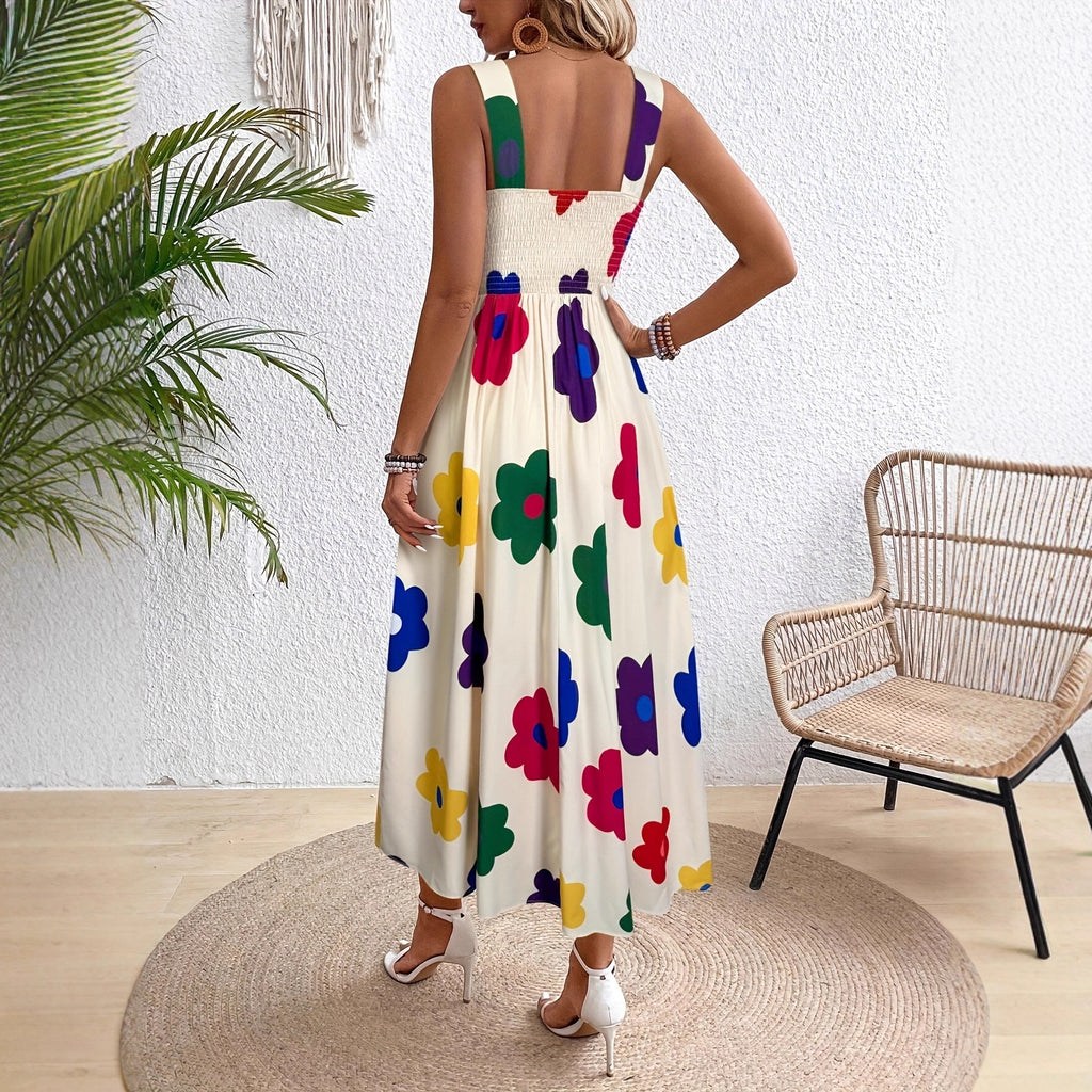 Lady's Flower Printed Dress